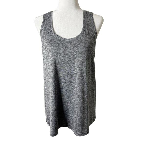 Athletic Works Women's Racerback Tank Top L Heather Gray High Low Swing Sport - Picture 1 of 9